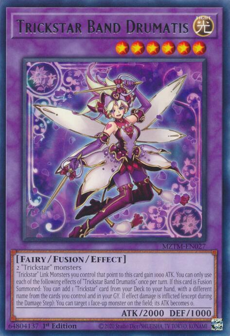 Trickstar Band Drumatis MZTM-EN027 card from Maze of the Master
