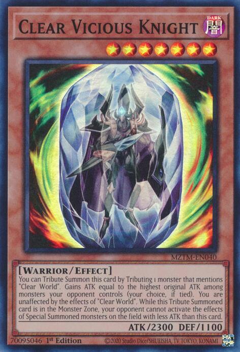 Clear Vicious Knight MZTM-EN040 card from Maze of the Master