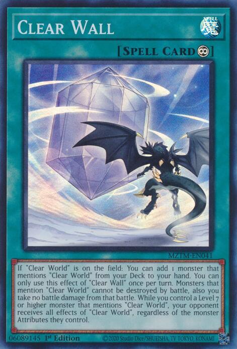 Clear Wall MZTM-EN041 card from Maze of the Master