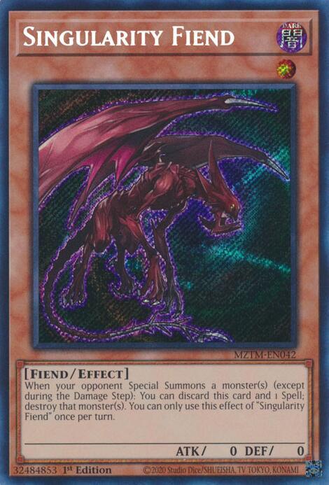 Singularity Fiend MZTM-EN042 card from Maze of the Master