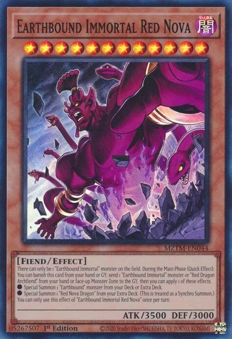 Earthbound Immortal Red Nova MZTM-EN044 card from Maze of the Master