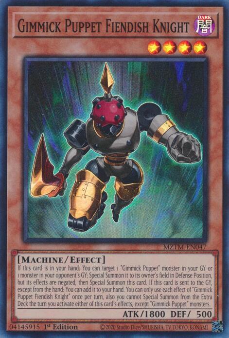 Gimmick Puppet Fiendish Knight MZTM-EN047 card from Maze of the Master