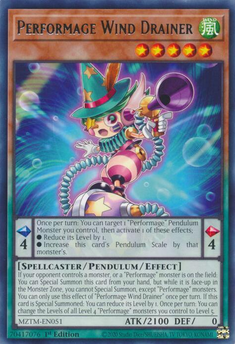 Performage Wind Drainer MZTM-EN051 card from Maze of the Master