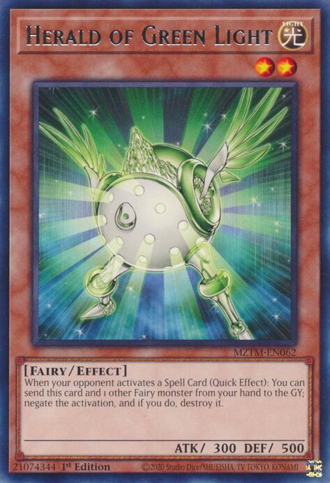 Herald of Green Light MZTM-EN062 card from Maze of the Master