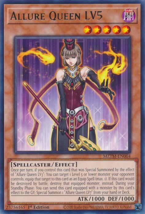 Allure Queen LV5 MZTM-EN064 card from Maze of the Master
