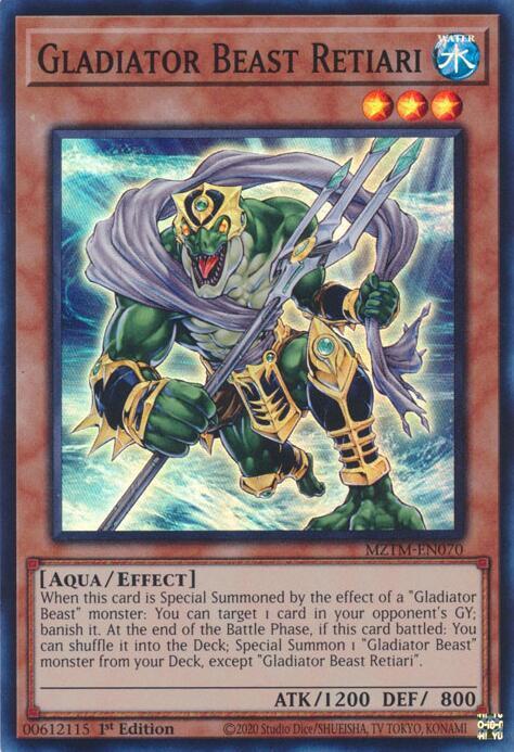 Gladiator Beast Retiari MZTM-EN070 card from Maze of the Master
