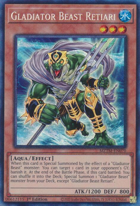 Gladiator Beast Retiari (CR) MZTM-EN070 card from Maze of the Master