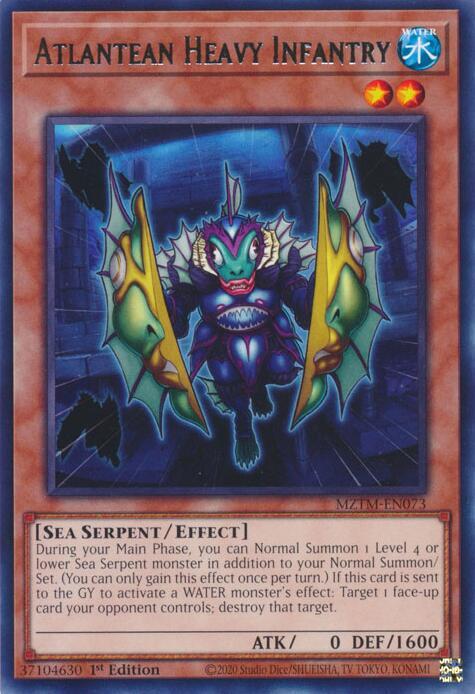 Atlantean Heavy Infantry MZTM-EN073 card from Maze of the Master