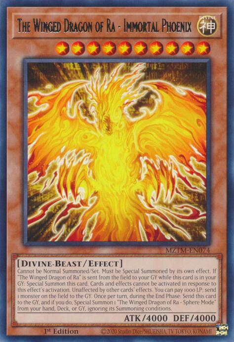 The Winged Dragon of Ra - Immortal Phoenix MZTM-EN074 card from Maze of the Master