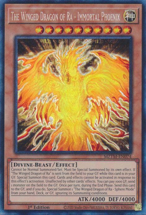 The Winged Dragon of Ra - Immortal Phoenix (CR) MZTM-EN074 card from Maze of the Master