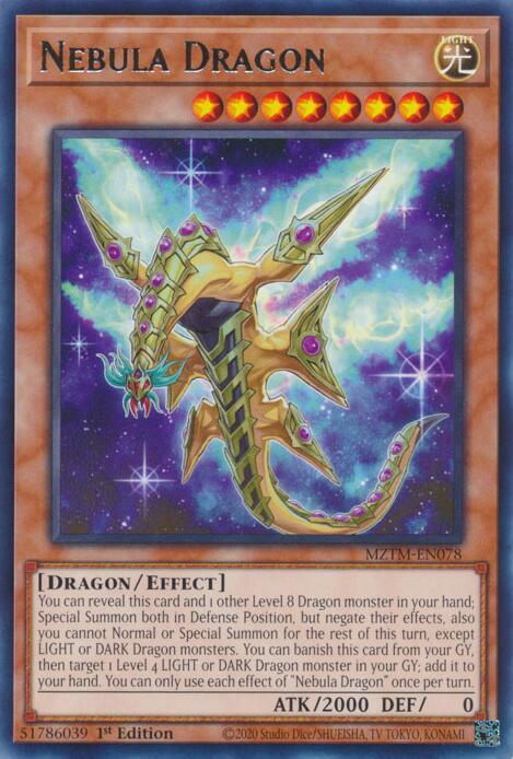 Nebula Dragon MZTM-EN078 card from Maze of the Master