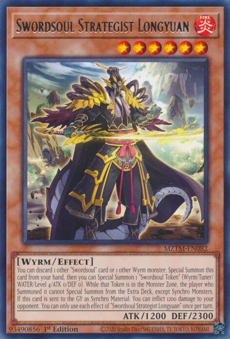 Swordsoul Strategist Longyuan MZTM-EN082 card from Maze of the Master