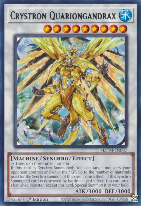 Crystron Quariongandrax MZTM-EN087 card from Maze of the Master