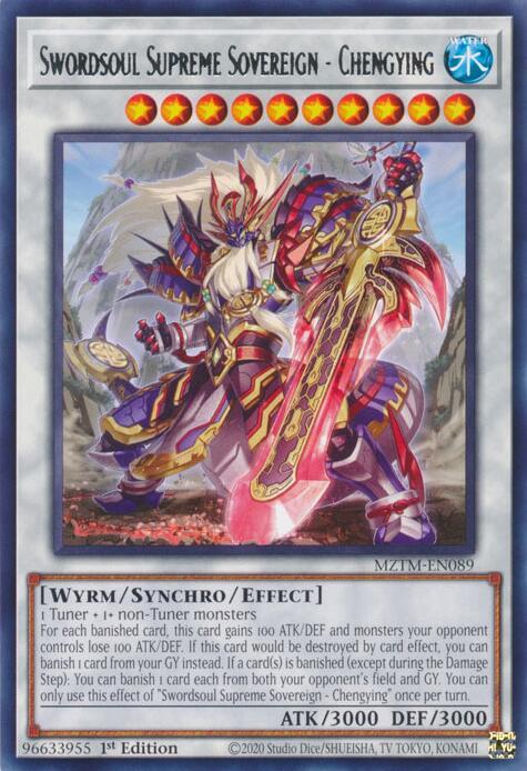 Swordsoul Supreme Sovereign - Chengying MZTM-EN089 card from Maze of the Master