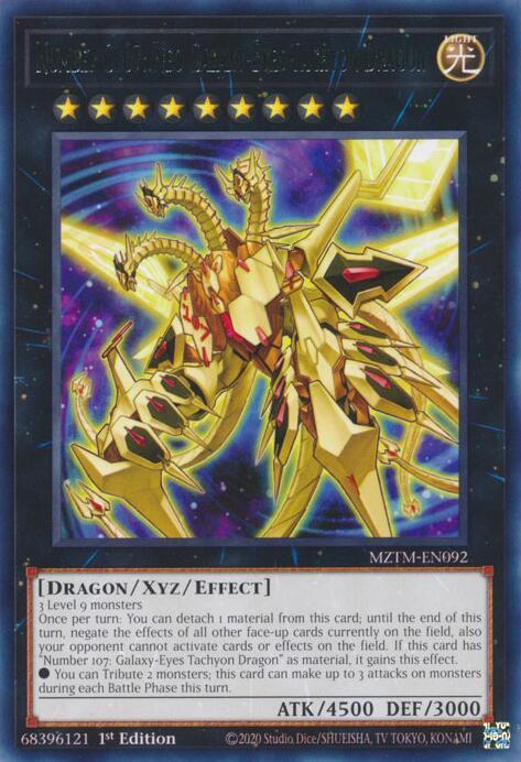 Number C107: Neo Galaxy-Eyes Tachyon Dragon MZTM-EN092 card from Maze of the Master