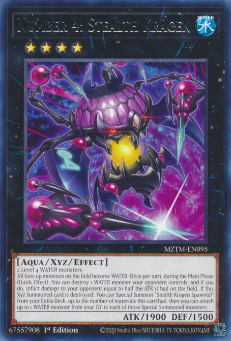 Number 4: Stealth Kragen MZTM-EN095 card from Maze of the Master