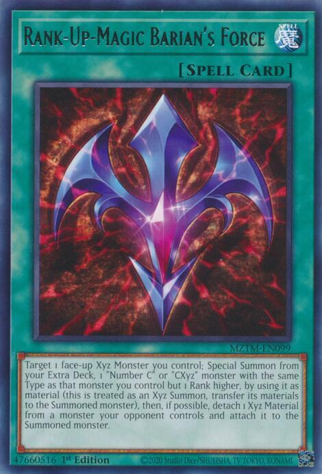 Rank-Up-Magic Barian's Force MZTM-EN099 card from Maze of the Master