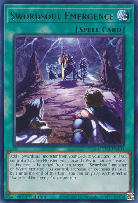 Swordsoul Emergence MZTM-EN103 card from Maze of the Master