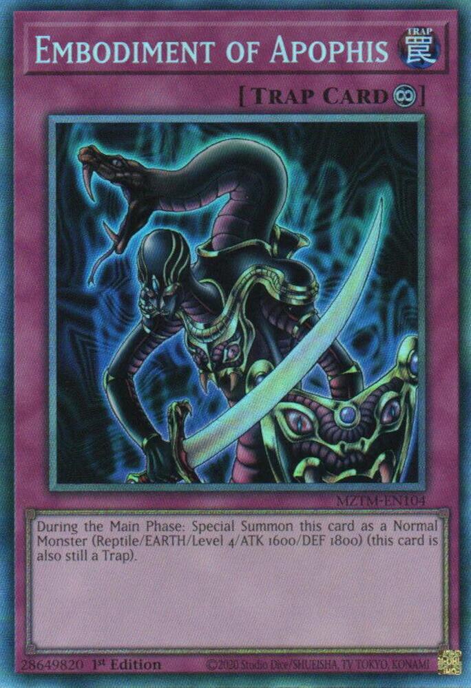 Embodiment of Apophis (CR) MZTM-EN104 card from Maze of the Master
