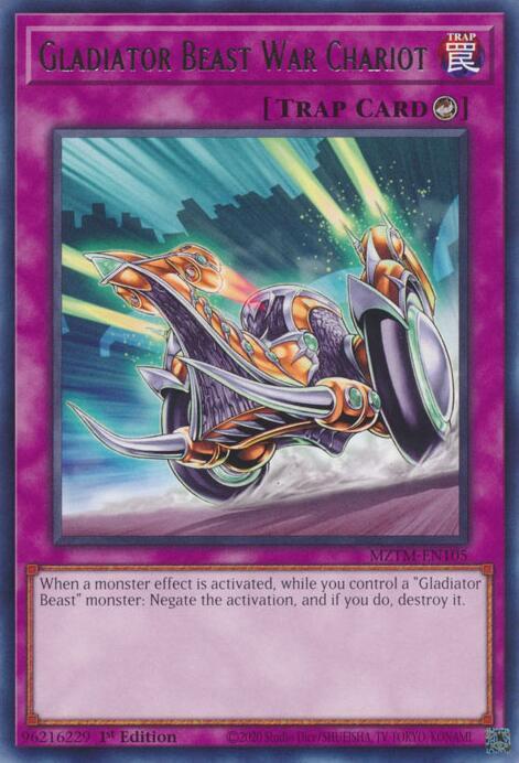 Gladiator Beast War Chariot MZTM-EN105 card from Maze of the Master