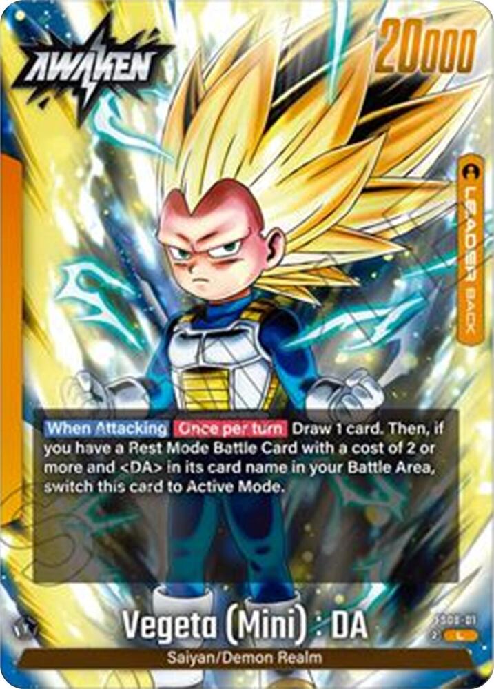 Vegeta (Mini) : DA FS08-01 card from Starter Deck 8: Vegeta (Mini) Super Saiyan 3