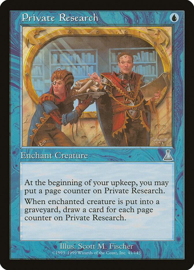 Private Research 41 card from Urza's Destiny