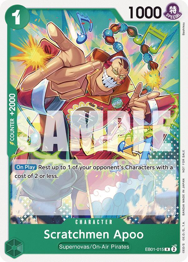 Scratchmen Apoo (Tournament Pack 2025 Vol. 2) EB01-015 card from One Piece Promotion Cards
