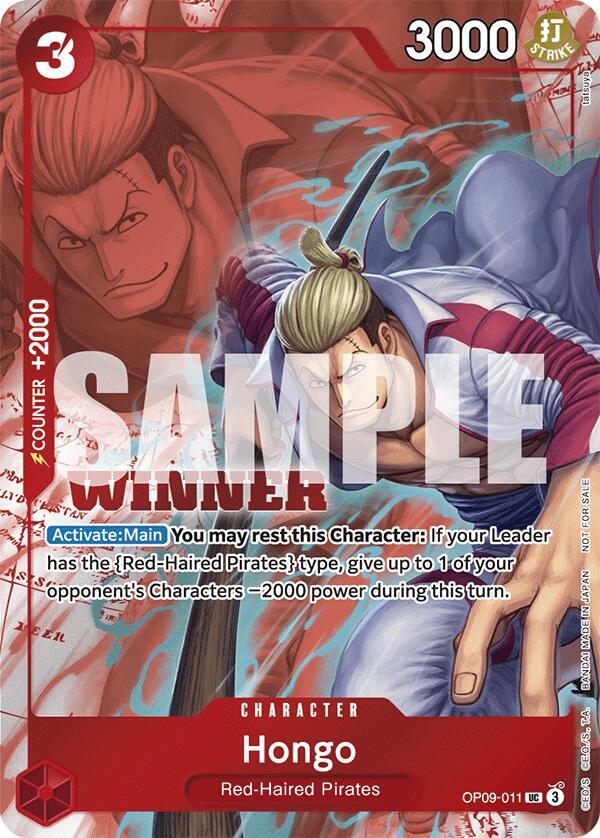Hongo (Winner Pack 2025 Vol. 2) OP09-011 card from One Piece Promotion Cards