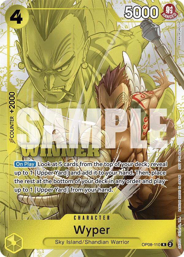 Wyper (Winner Pack 2025 Vol. 2) OP08-110 card from One Piece Promotion Cards