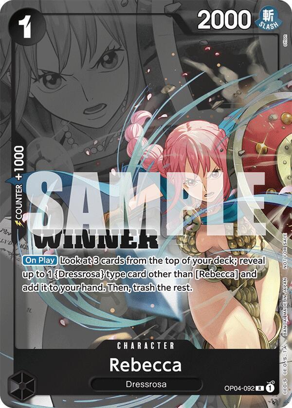 Rebecca (Winner Pack 2025 Vol. 2) OP04-092 card from One Piece Promotion Cards