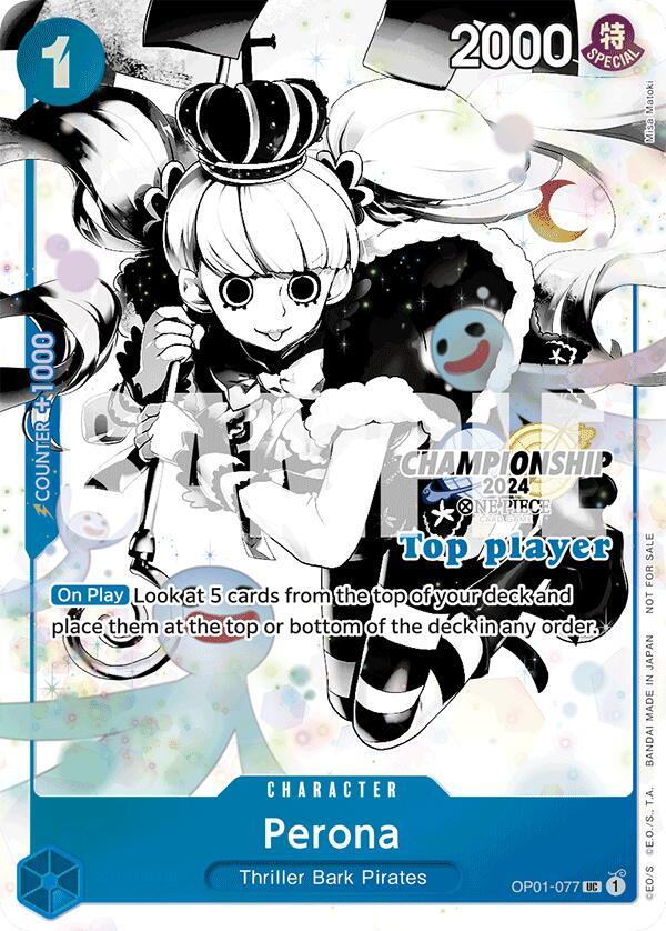 Perona (Championship 2024 Top Player Pack Vol. 2) OP01-077 card from One Piece Promotion Cards
