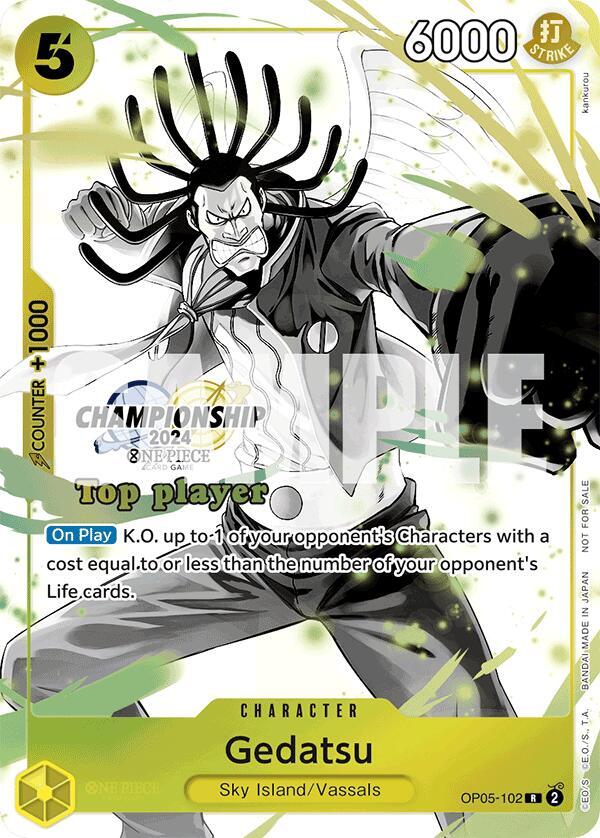 Gedatsu (Championship 2024 Top Player Pack Vol. 2) OP05-102 card from One Piece Promotion Cards