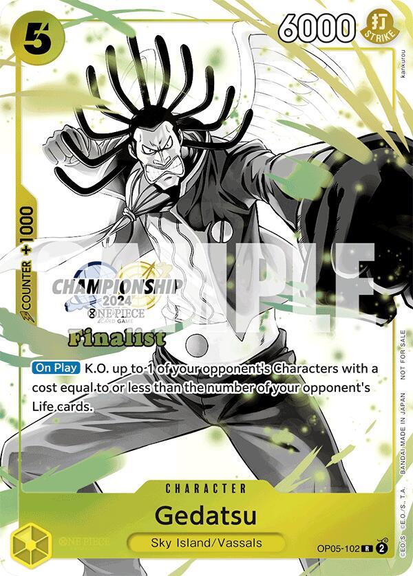 Gedatsu (Championship 2024 Finalist Card Set Vol. 2) OP05-102 card from One Piece Promotion Cards