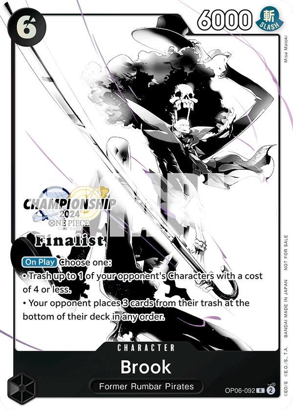 Brook (Championship 2024 Finalist Card Set Vol. 2) OP06-092 card from One Piece Promotion Cards
