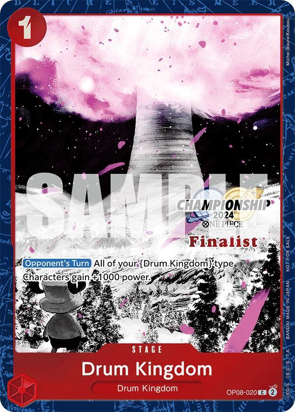 Drum Kingdom (Championship 2024 Finalist Card Set Vol. 2) OP08-020 card from One Piece Promotion Cards
