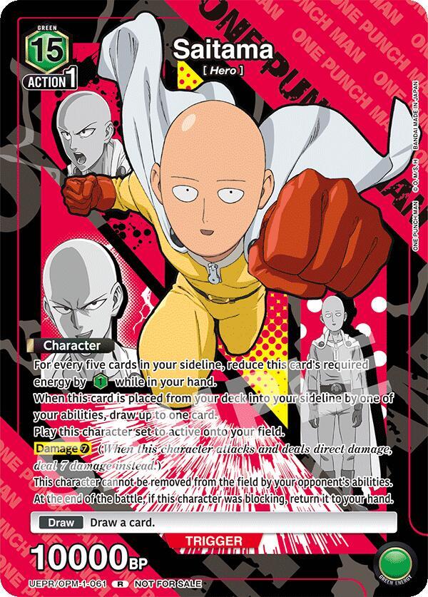 Saitama UEPR/OPM-1-061 card from Union Arena Promotion Cards