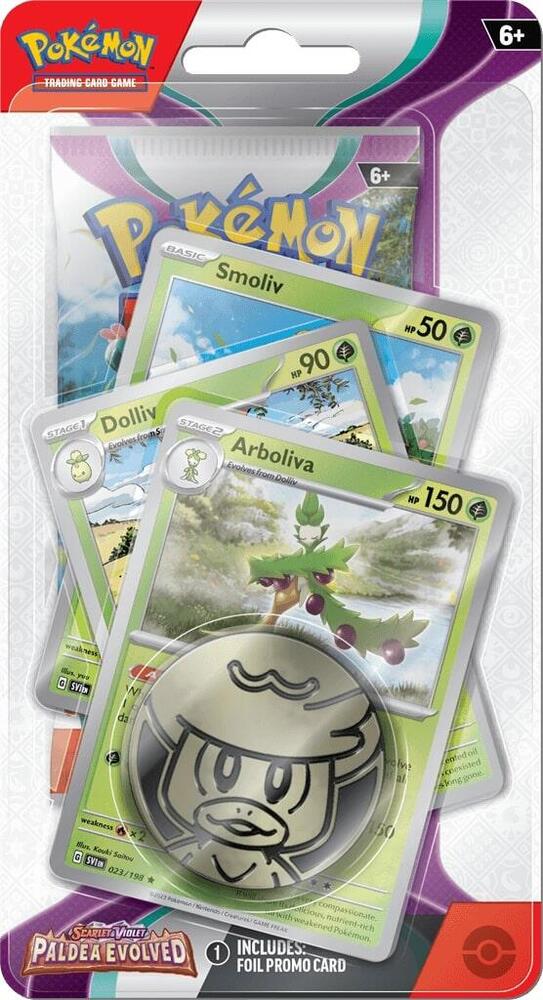 Paldea Evolved Premium Checklane Blister [Arboliva] card from SV02: Paldea Evolved