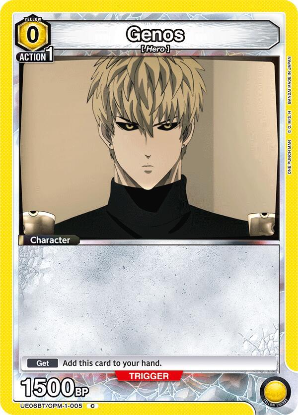 Genos (Box Topper Foil) UE06BT/OPM-1-005 card from UE06BT: One Punch Man