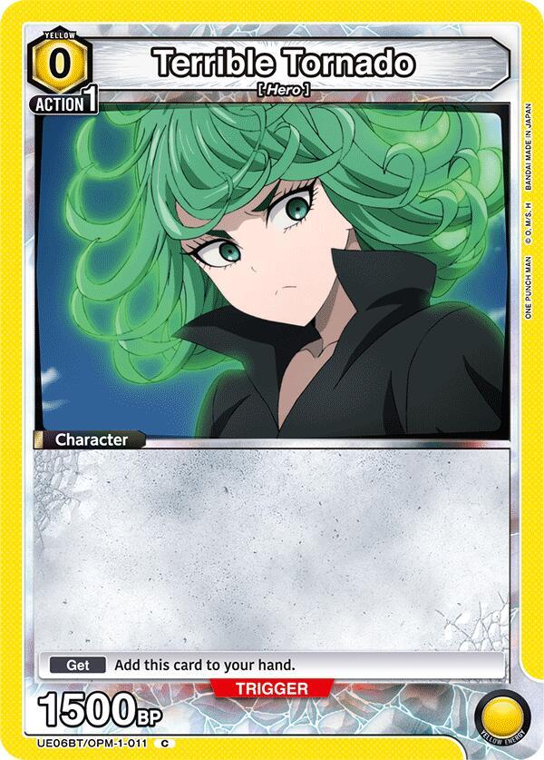 Terrible Tornado (Box Topper Foil) UE06BT/OPM-1-011 card from UE06BT: One Punch Man