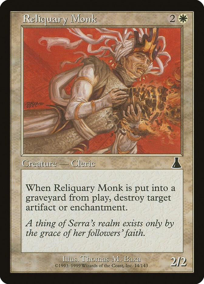 Reliquary Monk 14 card from Urza's Destiny