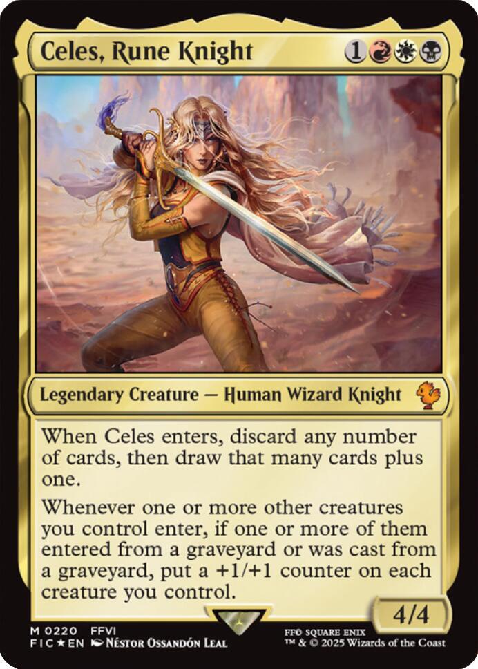 Celes, Rune Knight (Surge Foil) 220 card from Commander: FINAL FANTASY