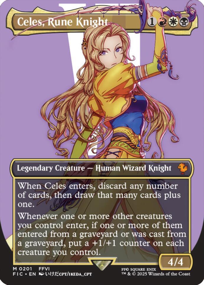 Celes, Rune Knight (Borderless) 201 card from Commander: FINAL FANTASY