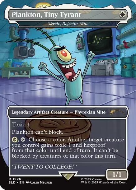 Plankton, Tiny Tyrant - Skrelv, Defector Mite 1926 card from Secret Lair Drop Series
