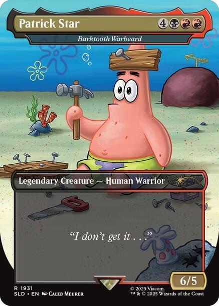 Patrick Star - Barktooth Warbeard 1931 card from Secret Lair Drop Series