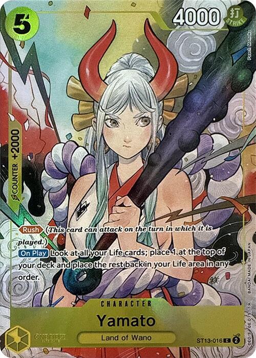 Yamato (Illustration Box Vol.2) ST13-016 card from One Piece Promotion Cards