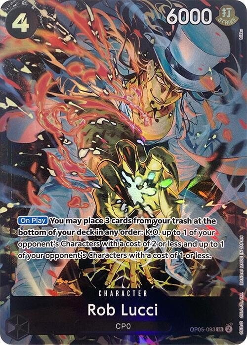 Rob Lucci (Illustration Box EX) OP05-093 card from One Piece Promotion Cards