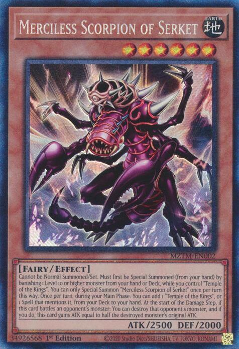 Merciless Scorpion of Serket (CR) MZTM-EN002 card from Maze of the Master