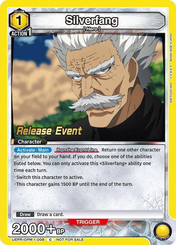Silverfang UEPR/OPM-1-008 card from UE06BT: One Punch Man Release Event Cards