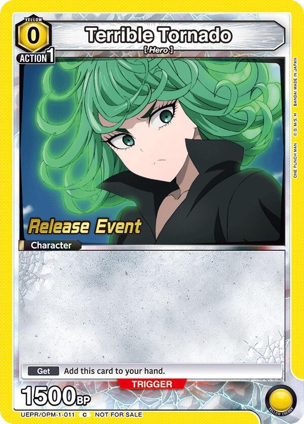 Terrible Tornado UEPR/OPM-1-011 card from UE06BT: One Punch Man Release Event Cards