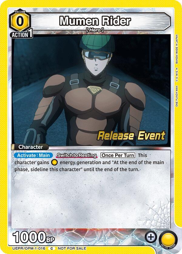 Mumen Rider UEPR/OPM-1-016 card from UE06BT: One Punch Man Release Event Cards